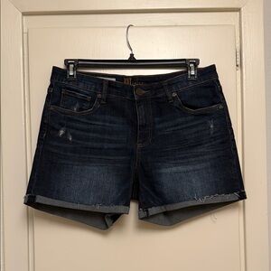 Women's Dark Blue Denim Shorts